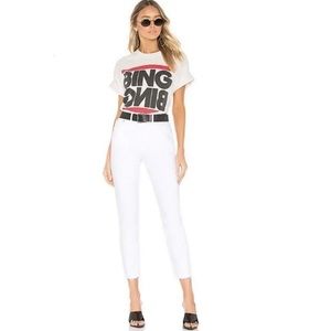 Grlfrnd Karolina High Rise Skinny Crop Jeans White Flag Denim Raw Hem Minimal